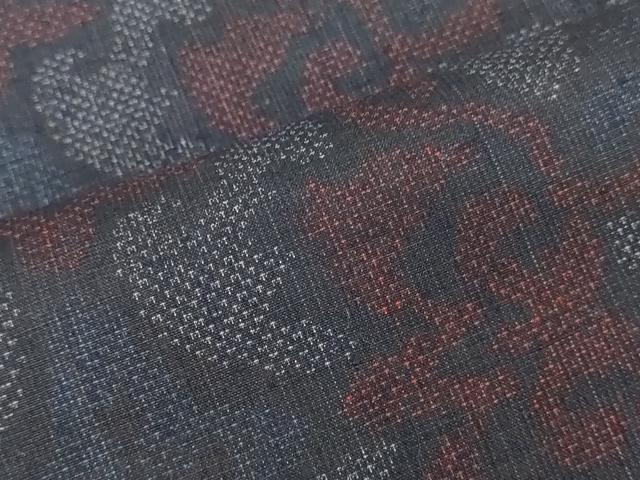 平和屋着物▼紬 反物 着尺 抽象文様 逸品 未使用 DABH3634zy
