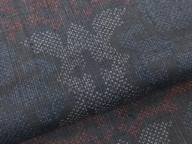 平和屋着物▼紬 反物 着尺 抽象文様 逸品 未使用 DABH3634zy