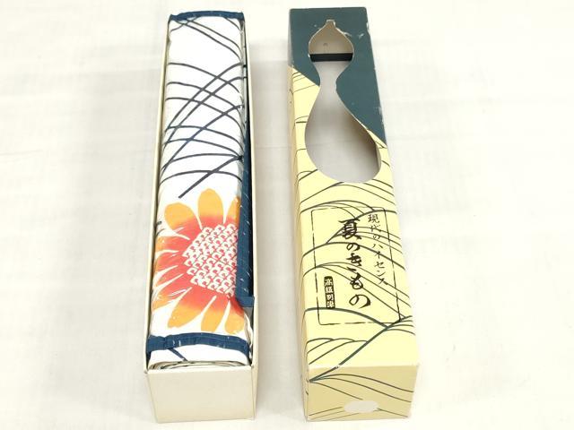 平和屋着物*夏物 浴衣 反物 着尺 注染 舞花文 箱付き 綿 逸品 未使用 DABH3650zy