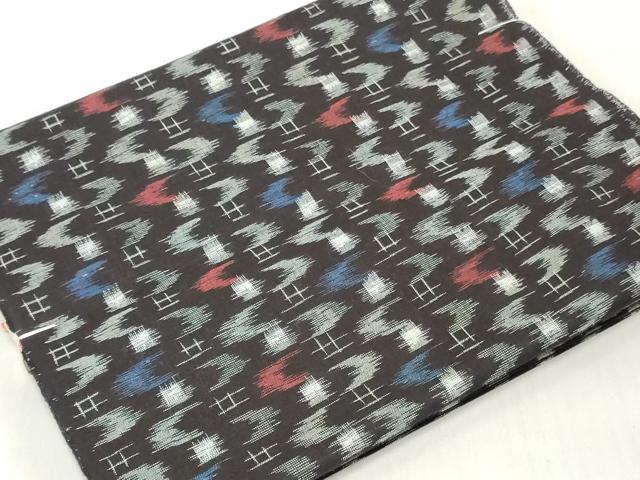 平和屋着物●本場久留米絣 反物 着尺 絣文様 田中栄作 証紙付き 綿 逸品 未使用 DABH3657zy