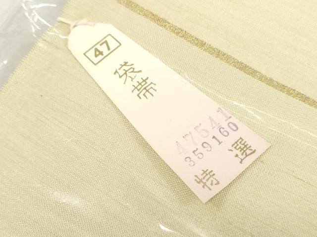 平和屋着物●明綴れ 袋帯 帯反物 草花文 金糸 裏地付き 逸品 未使用 DABH3691zy