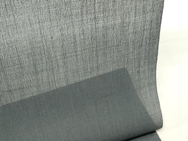 平和屋着物*夏物 男性 色無地 反物 着尺 紗 墨色 証紙付き キングサイズ 未使用 DABH3696zy