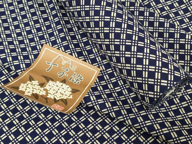 平和屋着物*夏物 浴衣 反物 着尺 注染 丁子染 東京本染 菱文 綿 逸品 未使用 DABH3705zy