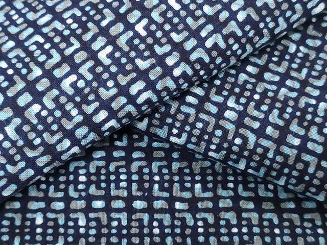 平和屋着物*夏物 浴衣 反物 着尺 東京本染 注染 抽象文様 綿 逸品 未使用 DABH3817zy
