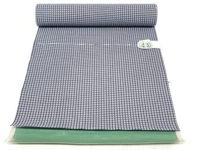 平和屋着物*夏物 浴衣 反物 着尺 注染 東京本染 格子 綿 逸品 未使用 DABH3820zy