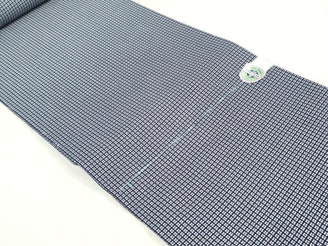 平和屋着物*夏物 浴衣 反物 着尺 注染 東京本染 格子 綿 逸品 未使用 DABH3820zy
