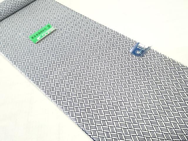 平和屋着物*夏物 浴衣 源氏物語 反物 着尺 注染 東京本染 菱文 西武百貨店扱い 綿 逸品 未使用 DABH3827zy