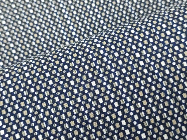 平和屋着物*夏物 浴衣 反物 着尺 注染 三勝染 幾何学文 三越扱い 綿 逸品 未使用 DABH3875zy