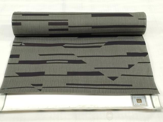 平和屋着物*夏物 男性 浴衣 反物 着尺 横段文 キングサイズ 綿 逸品 未使用 DABH3885zy