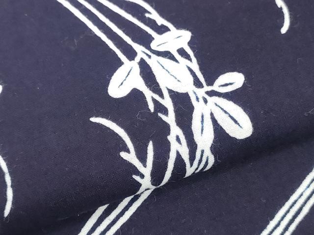 平和屋着物*夏物 竺仙鑑製 浴衣 反物 着尺 注染 枝葉文 伊勢丹扱い 証紙付き 綿 逸品 未使用 DABH3947zy