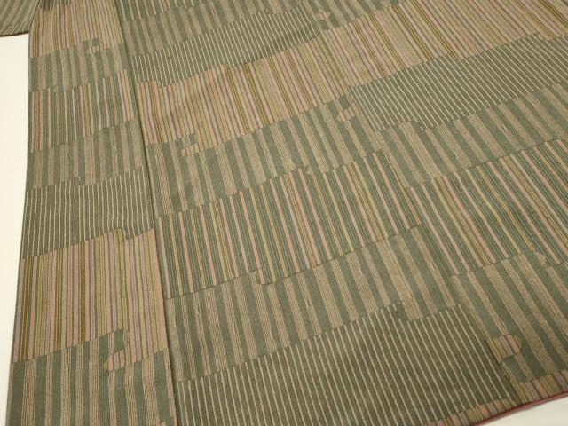 平和屋着物■上質な小紋 間道 正絹 逸品 DABH4001qp