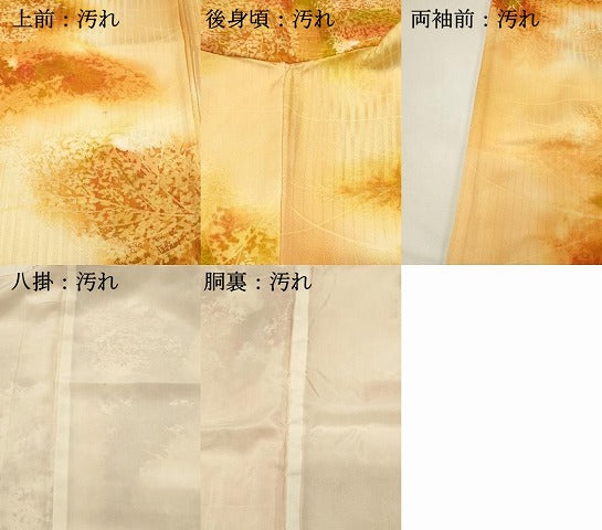 平和屋着物■上質な小紋 手描き 草木文 暈し染め 正絹 逸品 DABH4012qp