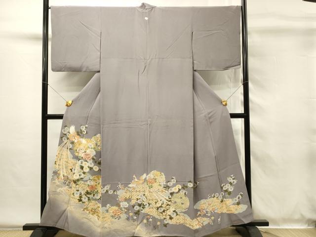 平和屋着物■豪華色留袖 刺繍 鳳凰花文 牡丹 暈し染め 正絹 逸品 DABH4019qp