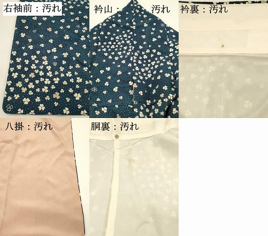 平和屋着物■上質な小紋 クローバー 正絹 逸品 DABH4022qp