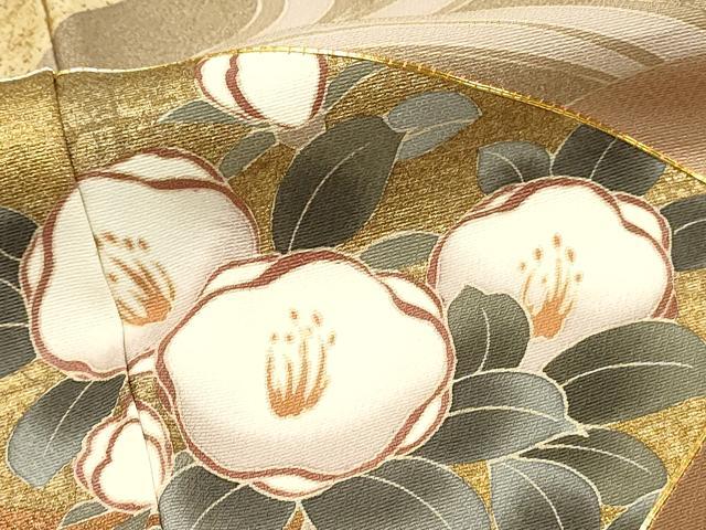 平和屋着物■豪華色留袖 駒刺繍 地紙飛鶴花文 枝梅 金彩 正絹 逸品 DABH4033qp