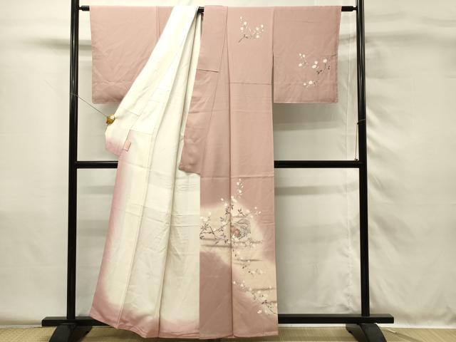 平和屋着物■訪問着 文箱花文 牡丹 暈し染め 金彩 正絹 逸品 DABH4039qp