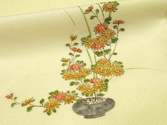 平和屋着物■上質な小紋 手描き 飾花文 暈し染め 正絹 逸品 DABH4043qp