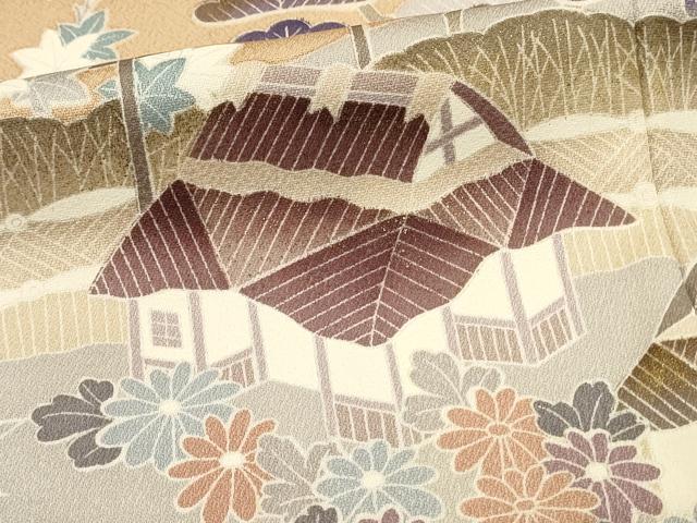 平和屋着物■豪華色留袖 風景花文 松竹梅 暈し染め 金彩 正絹 逸品 DABH4062qp
