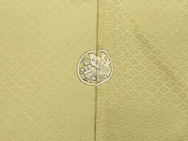 平和屋着物■上質な色無地 亀甲花地紋 蒸栗色 正絹 逸品 DABH4088qp