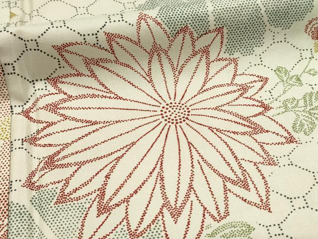 平和屋着物■本場染大島紬 草花文 正絹 逸品 DABH4093qp