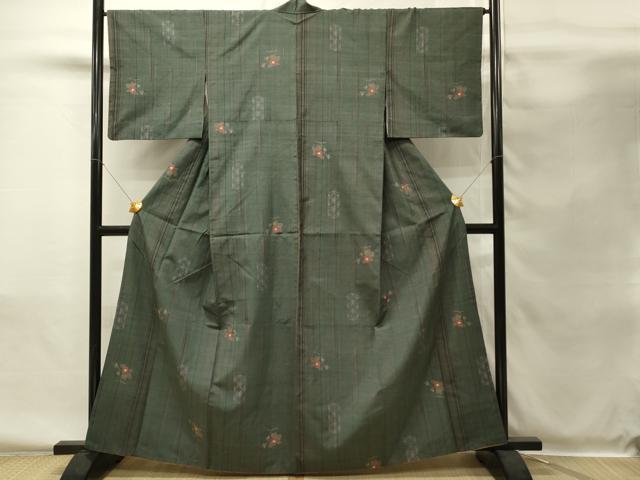 平和屋着物■上質な紬 七宝花間道 正絹 逸品 DABH4095qp