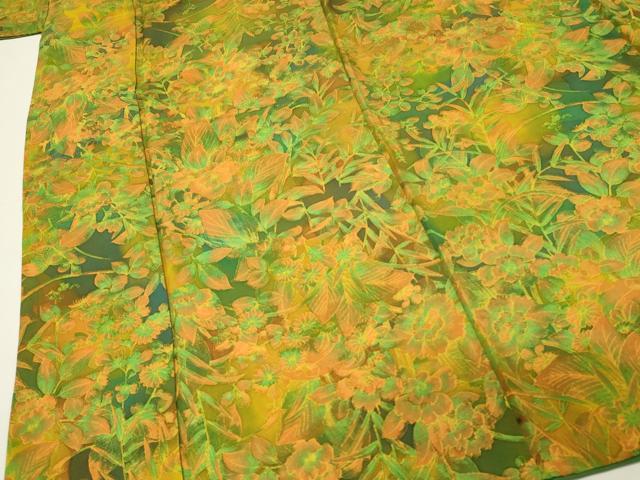 平和屋着物▼上質な小紋　手描き　草花文　正絹　逸品　AAAS5857ck 平和屋着物□上質な小紋