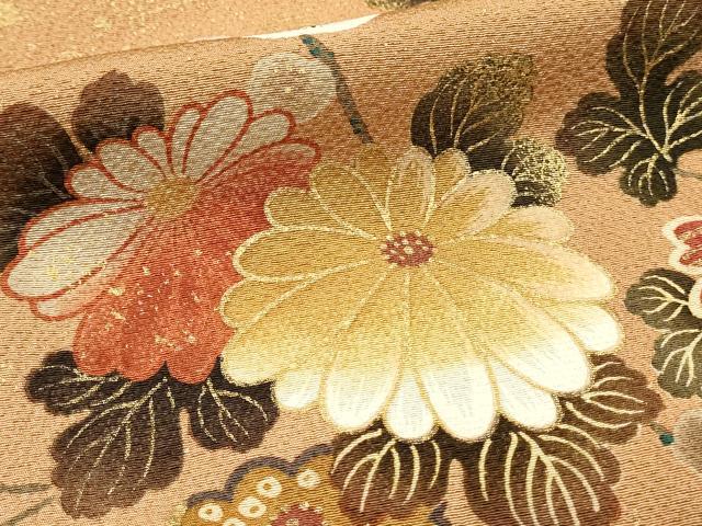 平和屋着物■豪華黒留袖 扇面花松文 暈し染め 金彩 正絹 逸品 DABH4136qp