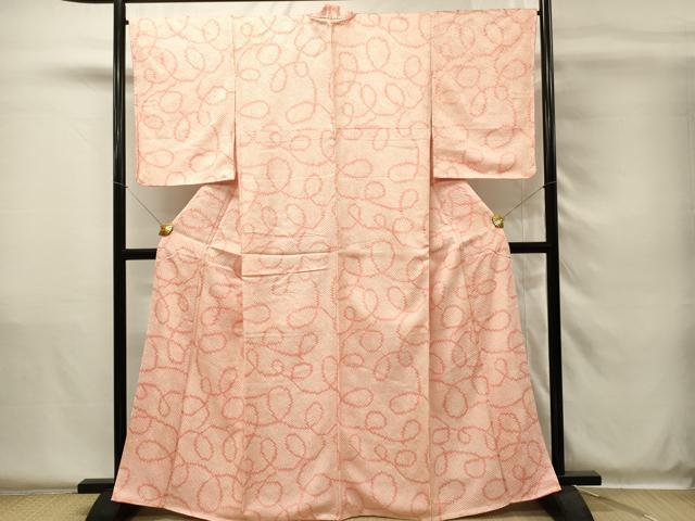 平和屋着物■上質な小紋 総絞り 紐文 正絹 逸品 DABH4138qp