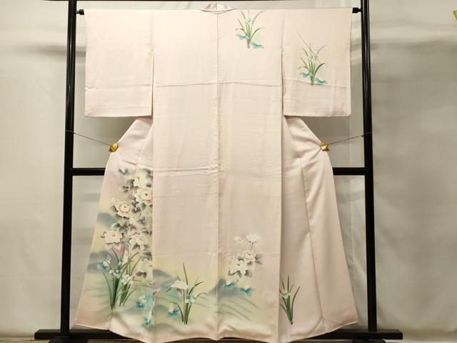平和屋着物■訪問着 友禅 刺繍 牡丹 暈し染め 正絹 逸品 DABH4146qp