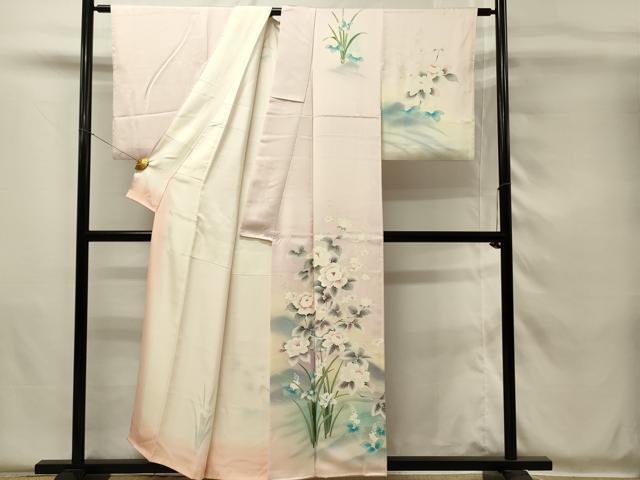 平和屋着物■訪問着 友禅 刺繍 牡丹 暈し染め 正絹 逸品 DABH4146qp
