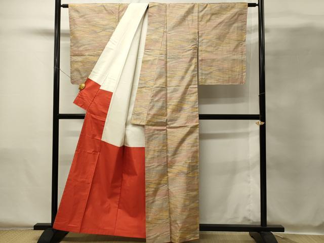 平和屋着物■本場大島紬 7マルキ 霞文 正絹 逸品 DABH4151qp