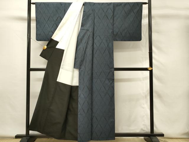 平和屋着物■本場大島紬 9マルキ 網目文 正絹 逸品 DABH4201qp