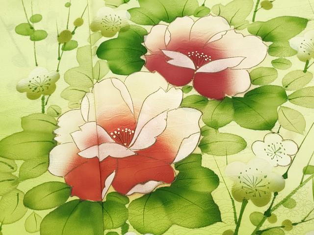 平和屋着物■訪問着 草花文 暈し染め 金彩 洗える着物 DABH4204qp