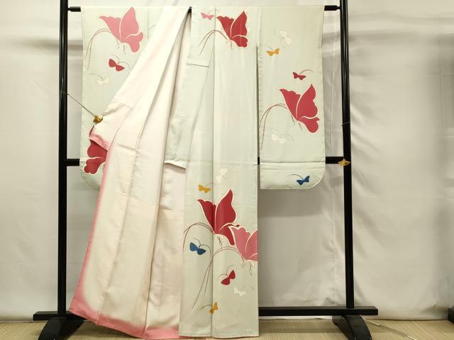 平和屋着物■豪華振袖 駒刺繍 舞蝶文 正絹 逸品 DABH4210qp
