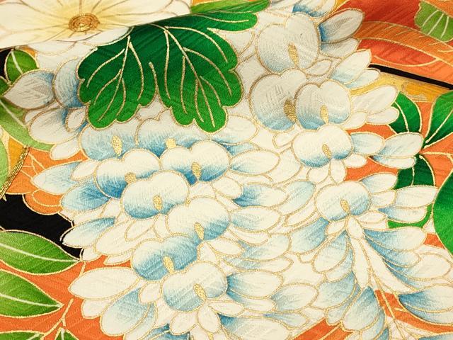 平和屋着物■豪華振袖 駒刺繍 花車牡丹文 金彩 正絹 逸品 DABH4212qp
