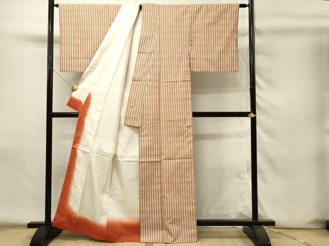 平和屋着物■上質な紬 変わり間道 正絹 逸品 DABH4234qp
