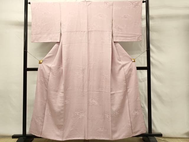 平和屋着物■上質な色無地 雲取り花地紋 虹色 正絹 逸品 DABH4242qp