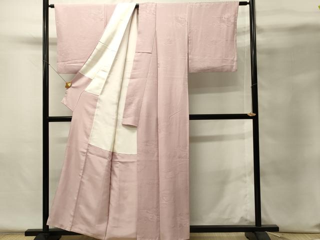 平和屋着物■上質な色無地 雲取り花地紋 虹色 正絹 逸品 DABH4242qp