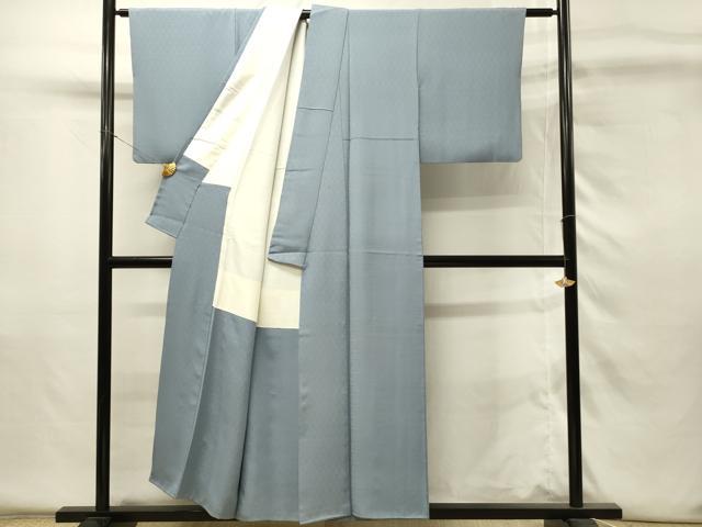 平和屋着物■上質な色無地 草木地紋 錫色 正絹 逸品 DABH4262qp