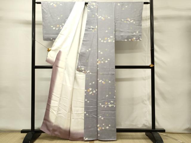 平和屋着物■上質な小紋 舞花文 金彩 正絹 逸品 DABH4264qp