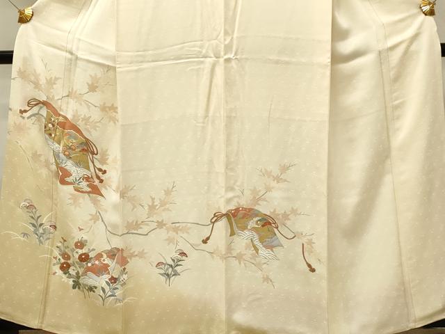平和屋着物■訪問着 刺繍 誰が袖花鳥文 暈し染め 金彩 正絹 逸品 DABH4265qp