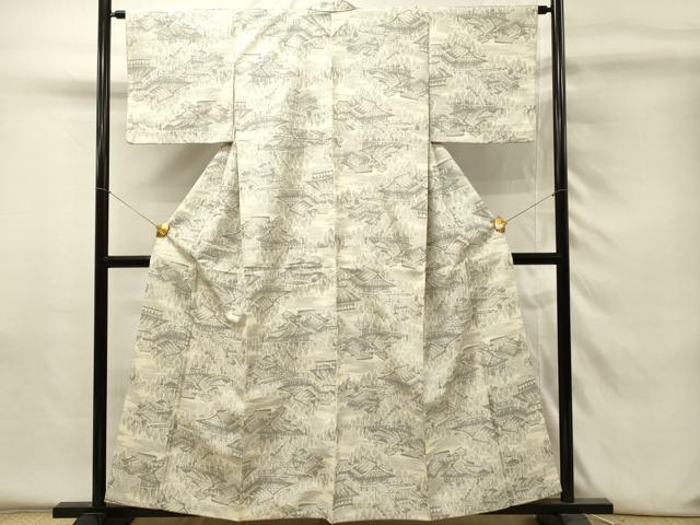 平和屋着物■上質な紬 風景樹林文 正絹 逸品 DABH4272qp