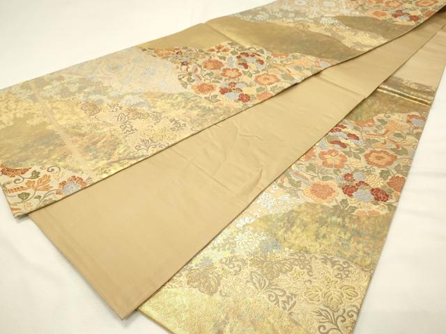 平和屋着物◎六通柄袋帯 唐織 古代華飾紋様 金銀糸 引箔 鈴乃屋扱い 正絹 逸品 DABH4345qp