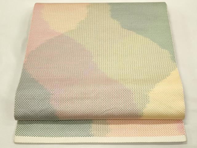 平和屋着物◎本場筑前博多織 つけ帯 霞文 正絹 逸品 DABH4434qp