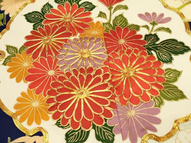平和屋着物■訪問着 駒刺繍 雪輪花文 枝梅 金彩 正絹 逸品 DABH4468qp