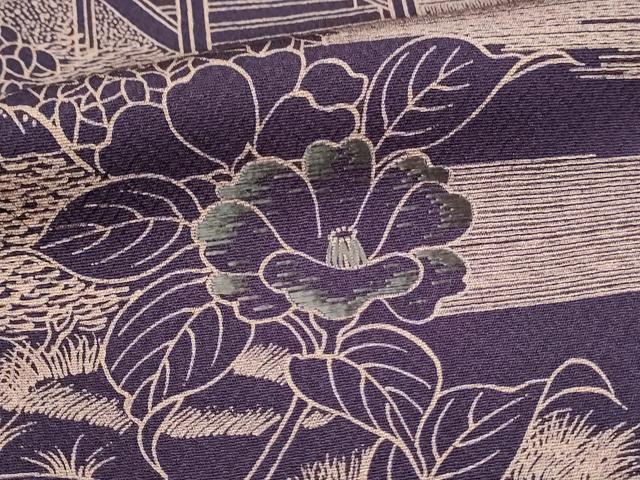 平和屋着物■訪問着 刺繍 風景花文 正絹 逸品 DABH4484qp