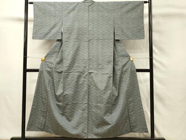 平和屋着物■上質な紬 変わり市松文様 正絹 逸品 DABH4485qp