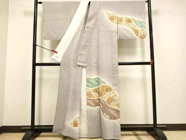 平和屋着物▽洗える最高級着物 <英>はなぶさ謹製 訪問着 単衣 道長花文 暈し染め 洗える着物 DABH4563du