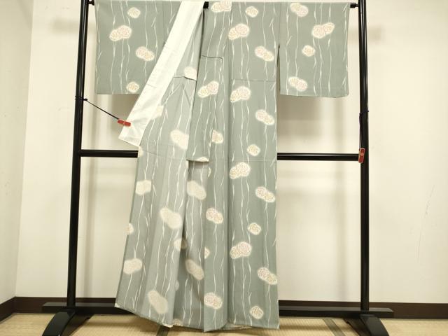 平和屋着物▽上質な小紋 単衣 乱菊 蛍暈し 正絹 逸品 DABH4571du