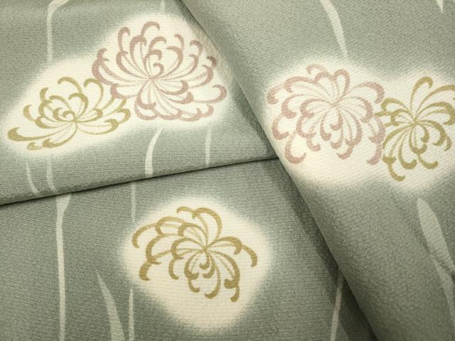 平和屋着物▽上質な小紋 単衣 乱菊 蛍暈し 正絹 逸品 DABH4571du